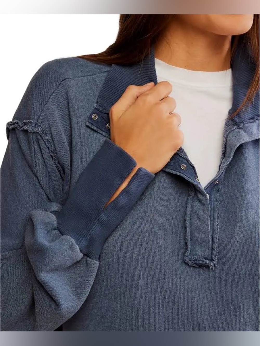 Free People Camden Henley Sweatshirt - Picture 4 of 7